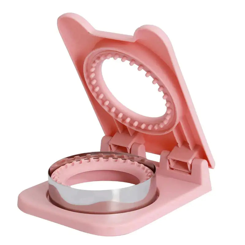 Sandwich Cutter and Sealer Flip Sandwich Cutting Tool for Kids Lunch Stainless Steel Blade Circular Sandwich Bread Toast Mold