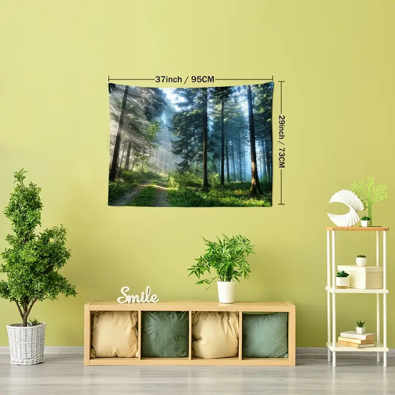 Misty Forest Tapestry Wall Hanging for Home Decor