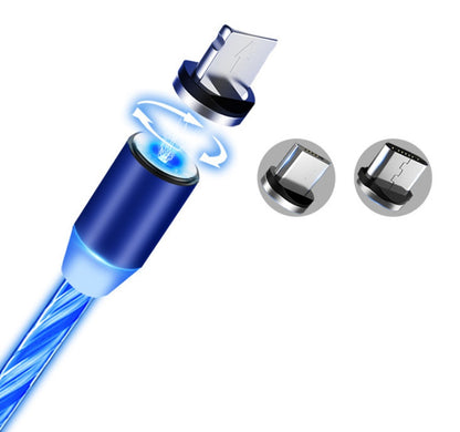 Magnetic LED Streamer Charging Cable - iPhone/Android/USB-C