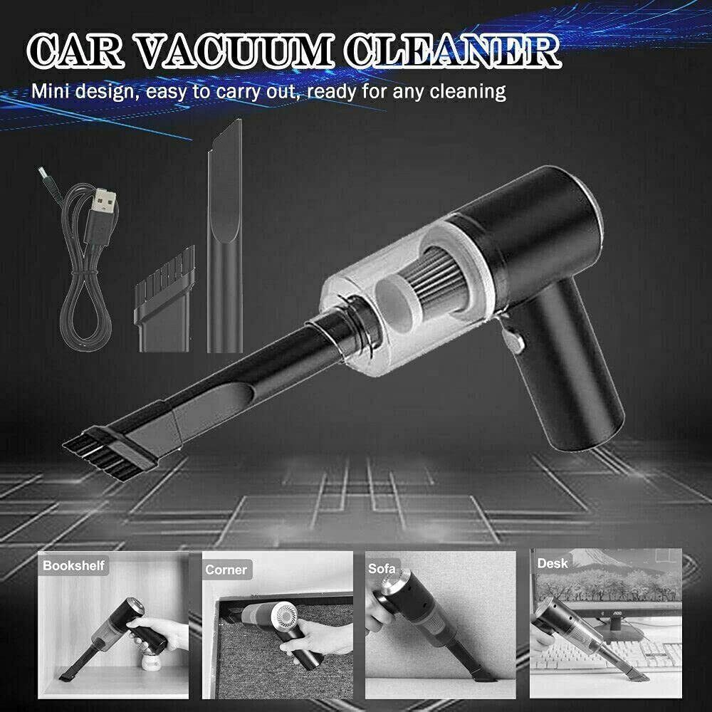Portable Car Vacuum Cleaner - High Power Cordless Handheld Vacuum for Car & Home