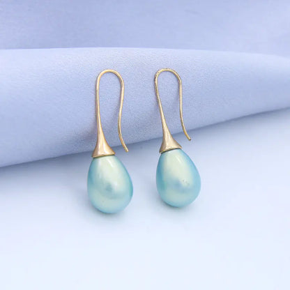Minimalist Long Pearl Drop Earrings for Women