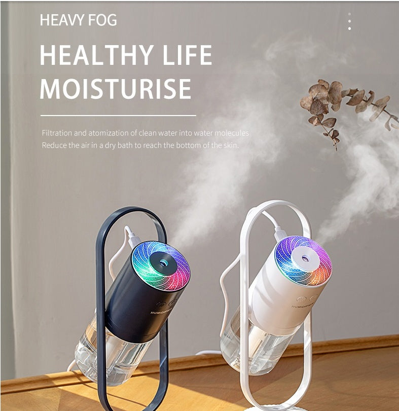USB Air Humidifier with Projection Night Light - Mini Ultrasonic Mist Maker