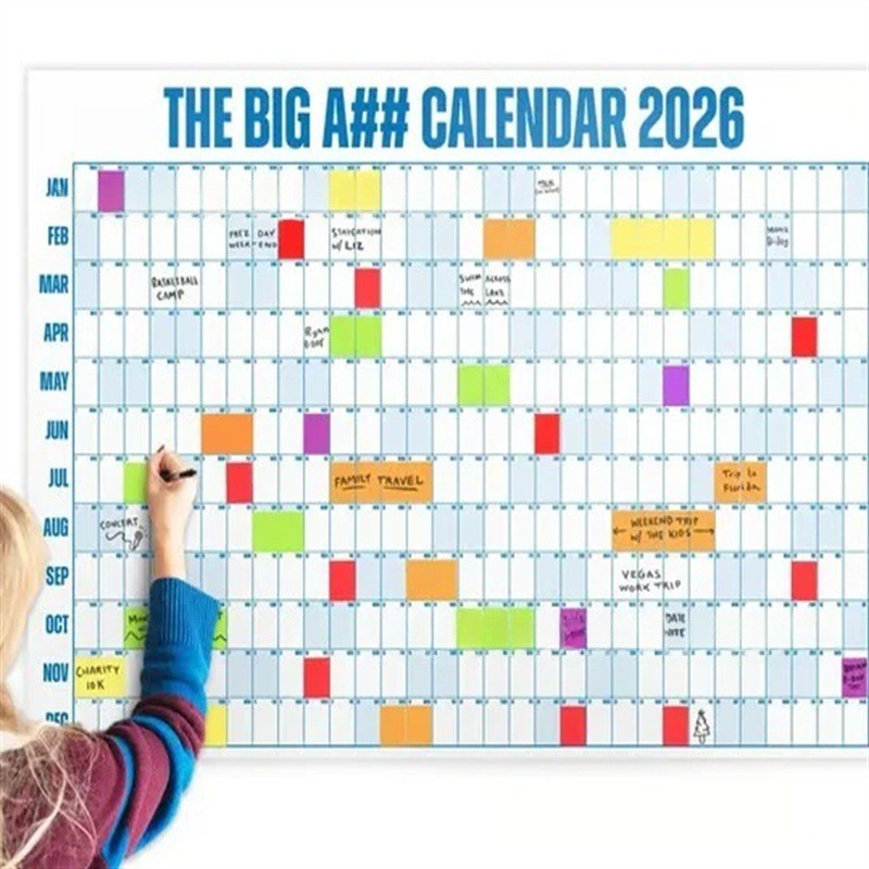 Creative Portable Oversized 2026 Annual Calendar