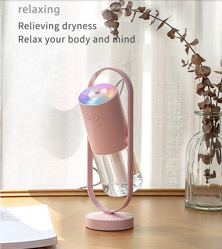 USB Air Humidifier with Projection Night Light - Mini Ultrasonic Mist Maker