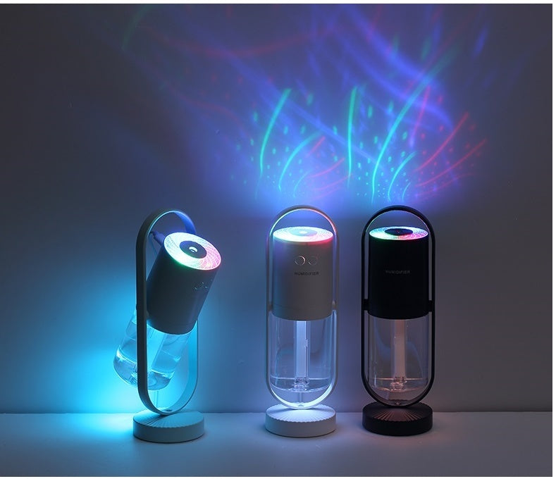 USB Air Humidifier with Projection Night Light - Mini Ultrasonic Mist Maker