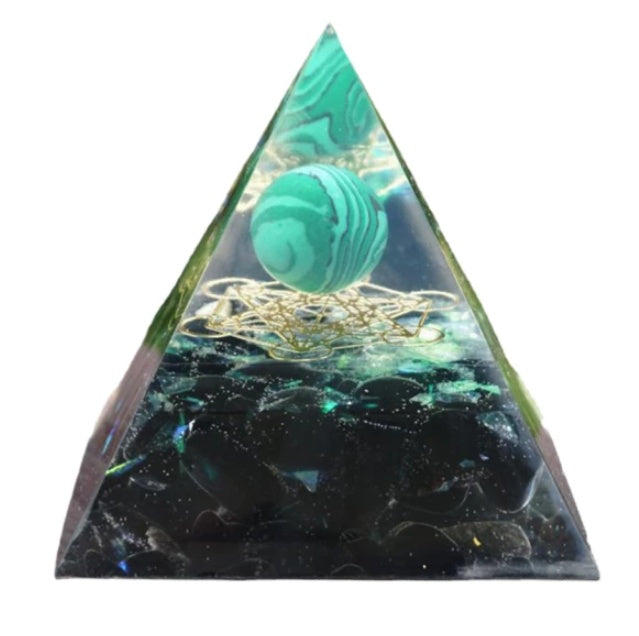 Natural Crystal Pyramid Energy Tower - Healing Gravel Decoration for Home & Office