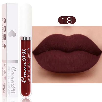 18 Colors Velvet Matte Liquid Lipstick - Waterproof Finish