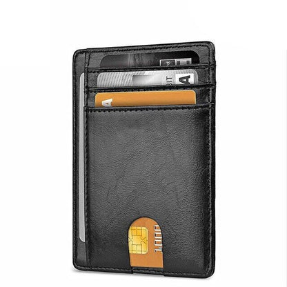 Mens Leather Slim Wallet Credit Card Holder RFID Blocking Pocket ID