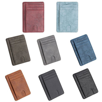 Mens Leather Slim Wallet Credit Card Holder RFID Blocking Pocket ID