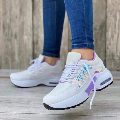 Large Women's Casual Sports Shoes - Breathable Mesh Design