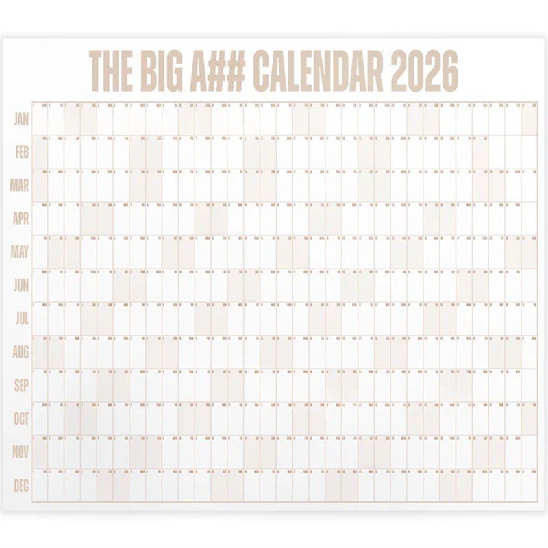 Creative Portable Oversized 2026 Annual Calendar