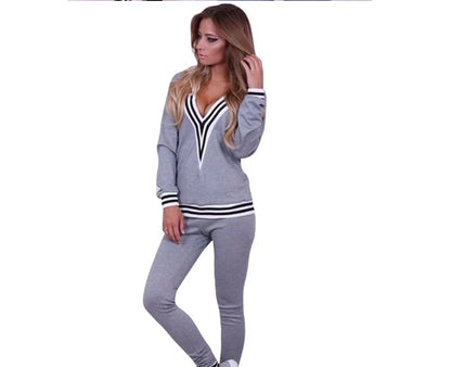 Casual Sports Set in Black and White Color Combination