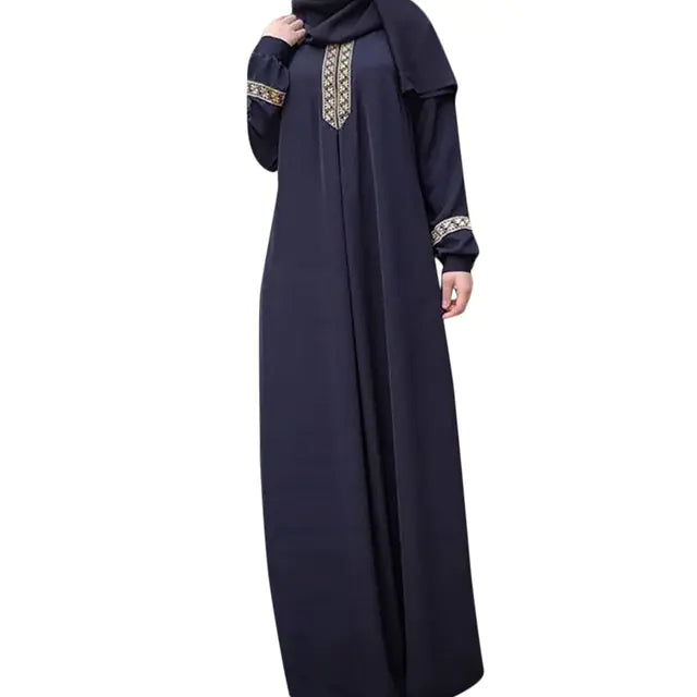 Long Muslim Hijab Dresses for Women - Dubai Abaya & Patchwork