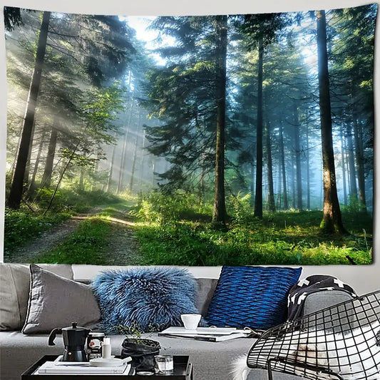 Misty Forest Tapestry Wall Hanging for Home Decor