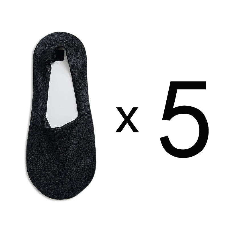 Fashion No-Show Socks – Lace Edge & Non-Slip Comfort!