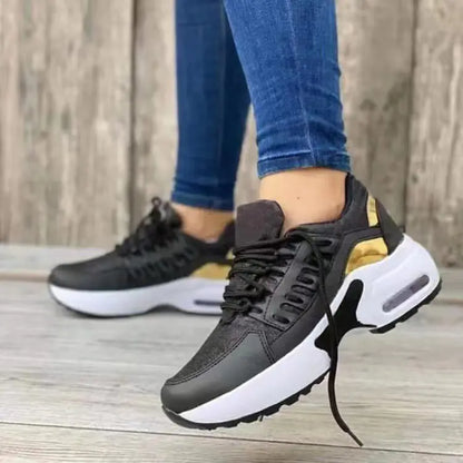Large Women's Casual Sports Shoes - Breathable Mesh Design