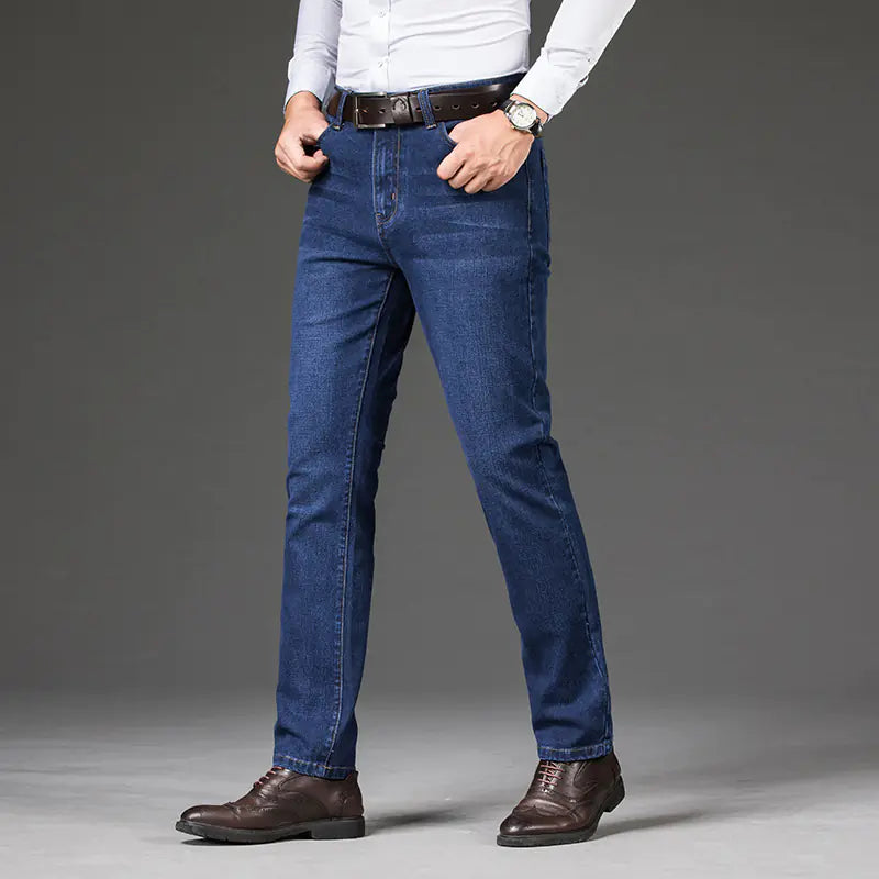 Plus Size Men's Stretch Straight Leg Jeans