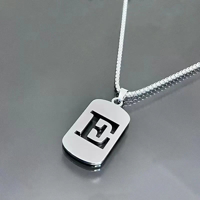 Cutout Initial Letter Necklace