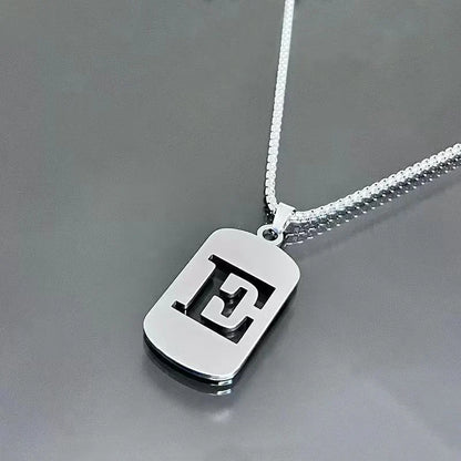 Cutout Initial Letter Necklace
