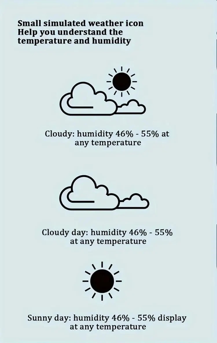 Indoor Mini Temperature & Humidity Meter – Digital Portable Thermometer & Hygrometer for Bedroom, Office & Home
