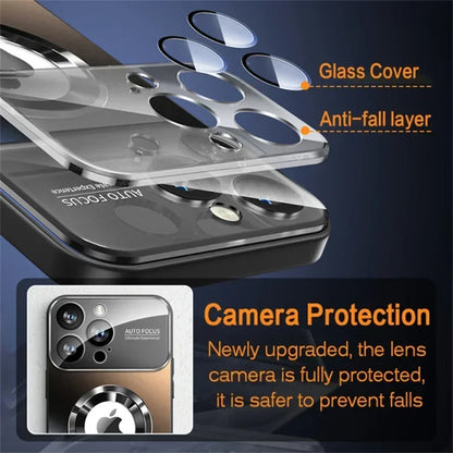 New Titanium Metallic Luxury Matte Case For iPhone 17 Air 16 15 14 Plus 13 12 11 Pro Max Magsafe Lens Camera Protection Cover