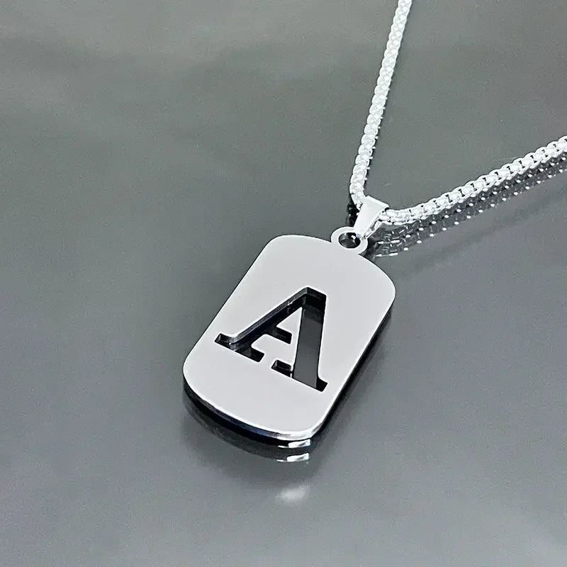 Cutout Initial Letter Necklace