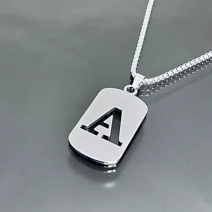 Cutout Initial Letter Necklace