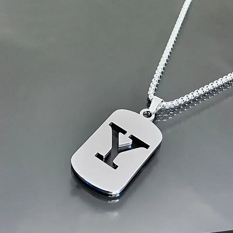 Cutout Initial Letter Necklace