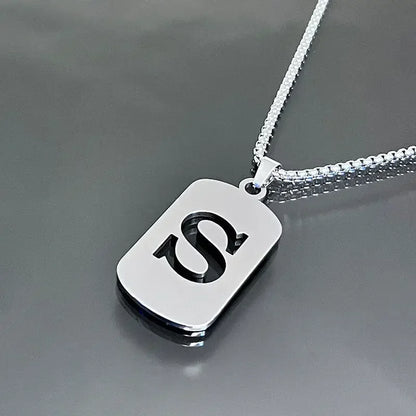 Cutout Initial Letter Necklace