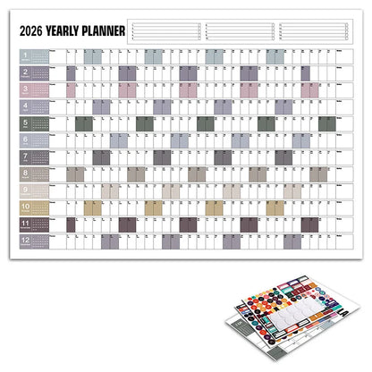 The Big A## Calendar Full-Year Wall Calendar – 2026 Dry-Erase – Includes 1 Marker &amp; 100 Labels – Lightweight, Easy to Hang Yearly Calendar – Year at a Glance – Plan Big Goals &amp; Adventures – Blue