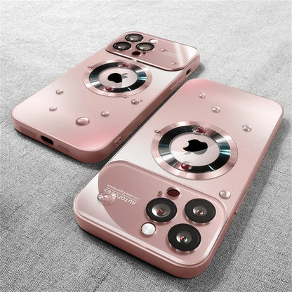 New Titanium Metallic Luxury Matte Case For iPhone 17 Air 16 15 14 Plus 13 12 11 Pro Max Magsafe Lens Camera Protection Cover