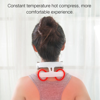 Neck Massage Machine 4 Head And Neck Protection Heating Machines Breathing Light Vibration Hot Compress Cervical Spine Machine