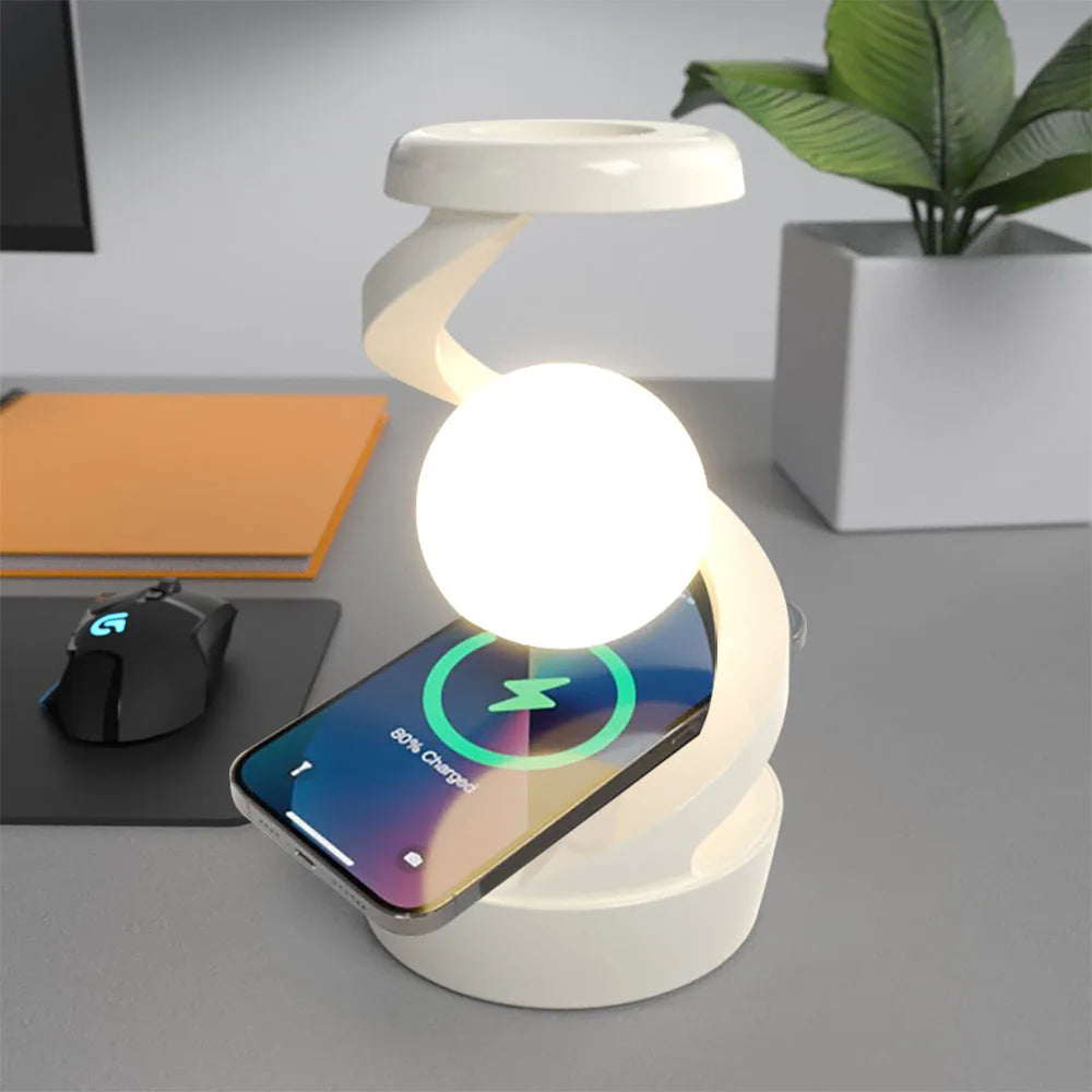 Rotating moon desk lamp & Wireless Charger