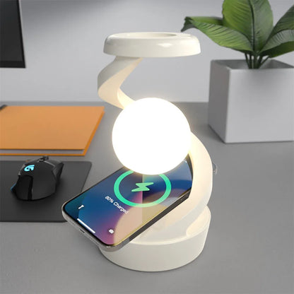 Rotating moon desk lamp & Wireless Charger
