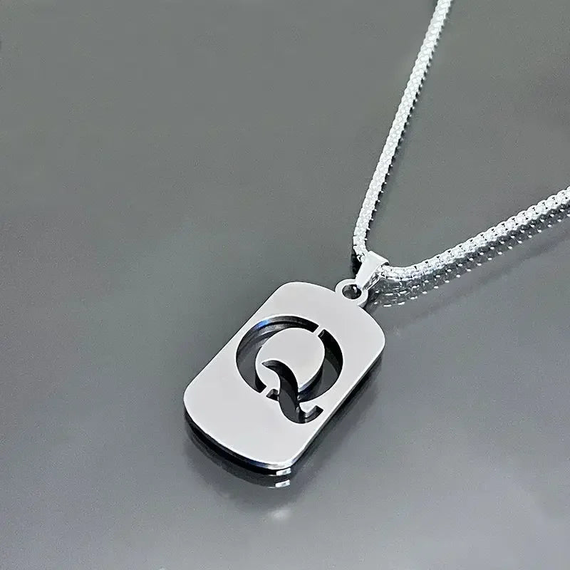 Cutout Initial Letter Necklace