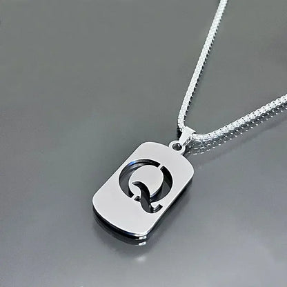 Cutout Initial Letter Necklace