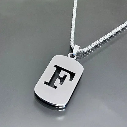 Cutout Initial Letter Necklace