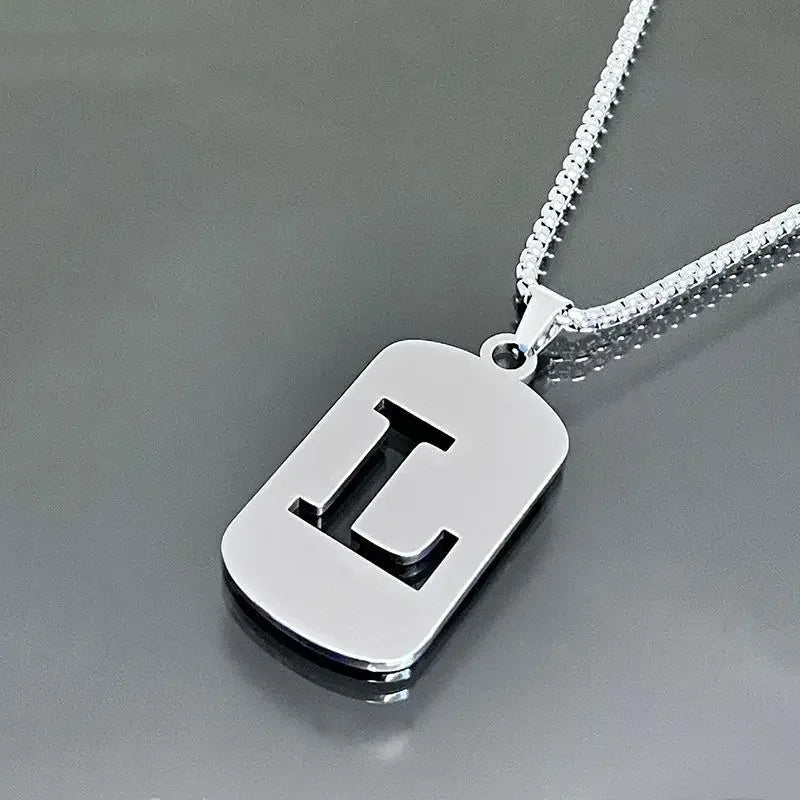 Cutout Initial Letter Necklace
