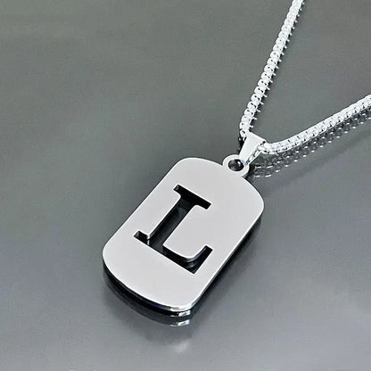 Cutout Initial Letter Necklace