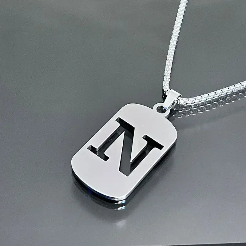 Cutout Initial Letter Necklace