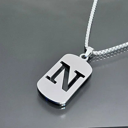 Cutout Initial Letter Necklace