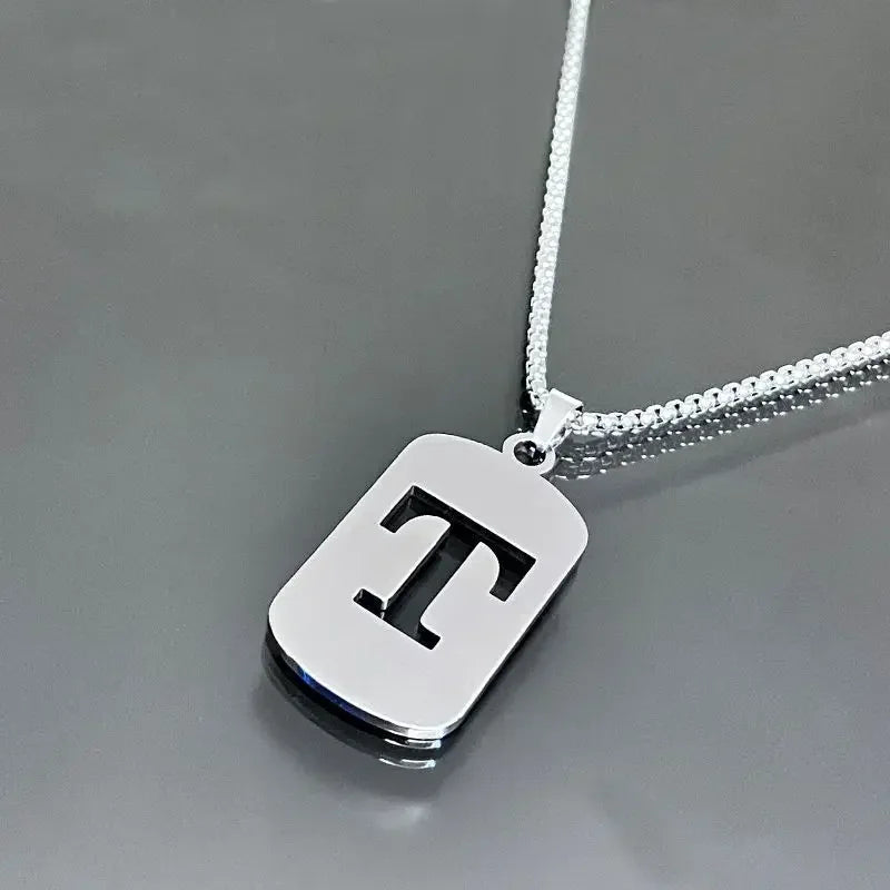Cutout Initial Letter Necklace