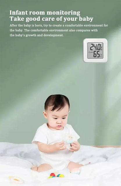 Indoor Mini Temperature & Humidity Meter – Digital Portable Thermometer & Hygrometer for Bedroom, Office & Home