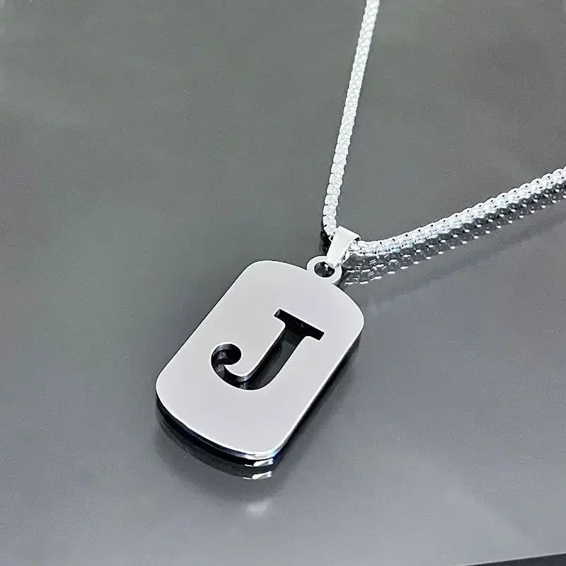 Cutout Initial Letter Necklace
