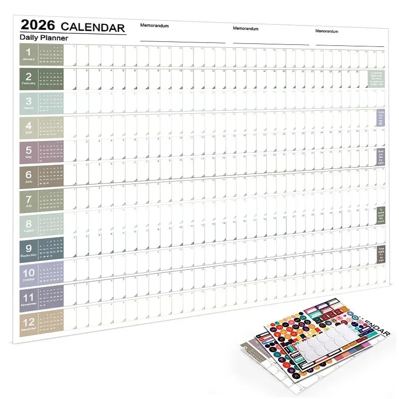 The Big A## Calendar Full-Year Wall Calendar – 2026 Dry-Erase – Includes 1 Marker &amp; 100 Labels – Lightweight, Easy to Hang Yearly Calendar – Year at a Glance – Plan Big Goals &amp; Adventures – Blue