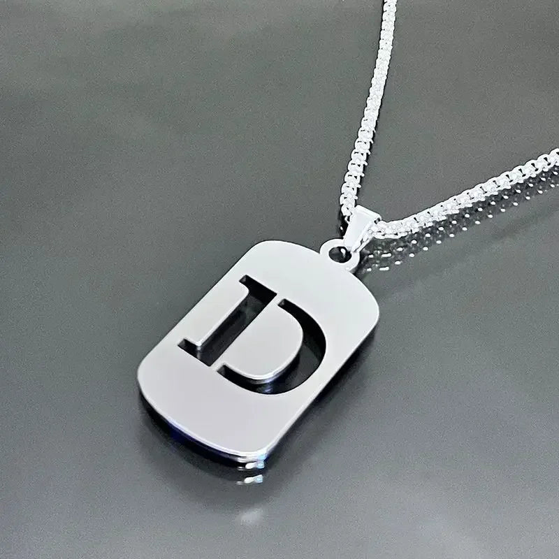 Cutout Initial Letter Necklace