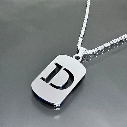 Cutout Initial Letter Necklace