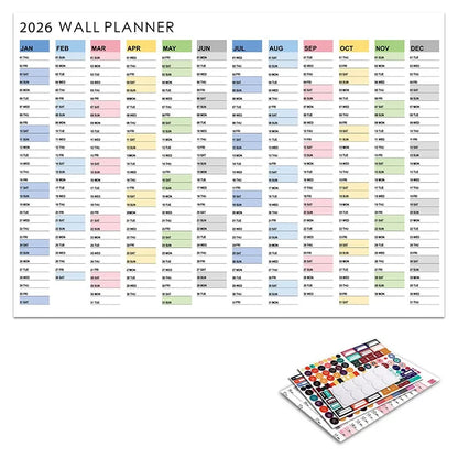 The Big A## Calendar Full-Year Wall Calendar – 2026 Dry-Erase – Includes 1 Marker &amp; 100 Labels – Lightweight, Easy to Hang Yearly Calendar – Year at a Glance – Plan Big Goals &amp; Adventures – Blue