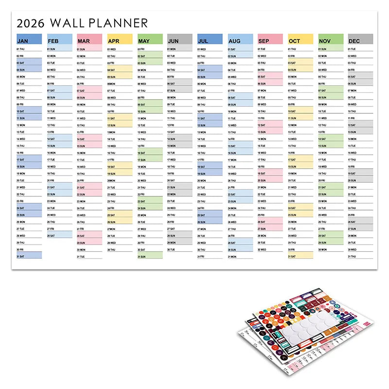 The Big A## Calendar Full-Year Wall Calendar – 2026 Dry-Erase – Includes 1 Marker &amp; 100 Labels – Lightweight, Easy to Hang Yearly Calendar – Year at a Glance – Plan Big Goals &amp; Adventures – Blue