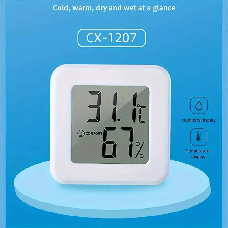 Indoor Mini Temperature & Humidity Meter – Digital Portable Thermometer & Hygrometer for Bedroom, Office & Home